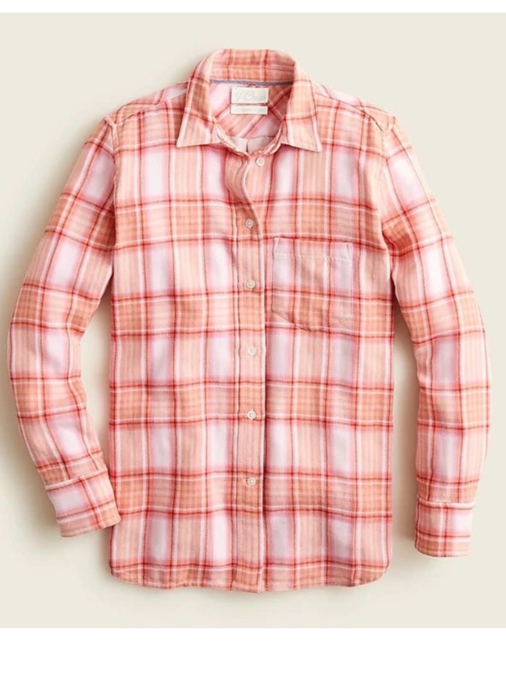 J. Crew Tartan Flannel Shirt size 0 BD785